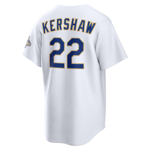 Camisetas <span class=keywords><strong>de</strong></span> Béisbol para <span class=keywords><strong>Hombre</strong></span> <span class=keywords><strong>de</strong></span> la Colección Gold 2026, Estilo Los Ángeles, Personalizadas, Bordadas, con Logos, Blancas - Product Image 5