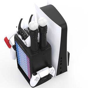 ตู้โชว์เกมคอนโซลตู้เก็บของเครื่องควบคุมพัดลมเย็นที่ชาร์จ <span class=keywords><strong>PSVR</strong></span> แท่นชาร์จอุปกรณ์เล่น Juegos สำหรับ PS5 - Product Image 3