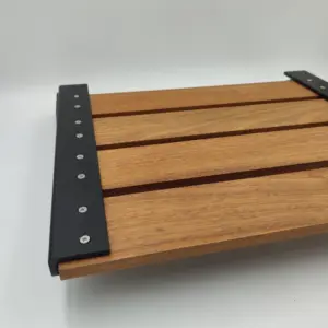 Modern Design Houten Opvouwbare Douchestoel Aan De Muur Gemonteerde Teak Hardware Voor Badkamer Hot Sale Binnen Opvouwbaar Ontwerp