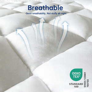 160x200 200x200 cm 10 pouces de profondeur doux <span class=keywords><strong>duvet</strong></span> d'<span class=keywords><strong>oie</strong></span> bambou eco bio hôtel lit matelas <span class=keywords><strong>surmatelas</strong></span> couverture imperméable - Product Image 2