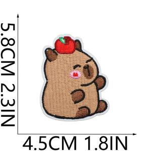 Nouvel arrivage : Patch brodé thermocollant mignon Capybara pour la décoration de T-shirts, sweats à capuche et chapeaux - Product Image 6