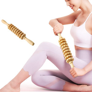 Palo de masaje de celulitis de haya Natural Manual Gua Sha rodillo de masaje de madera al por mayor conjunto de herramientas de masaje de terapia de madera - Product Image 1