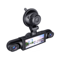 Caméra DVR de voiture 1080P à 4 canaux avec écran HD lentille avant et arrière avec vision nocturne capteur G enregistrement en boucle Dashcam