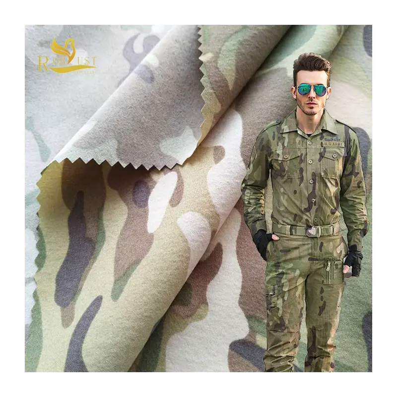 Manufacturer far-Infrared remission finish camouflage printing nylon spandex 4 way stretch fabric