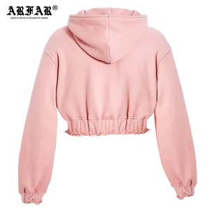 Custom Street Wear Hoodie Sets For Women Outfit Tracksuit Pullover 400gsm Fleece Cotton Foaming Puff Logo Women's Sets