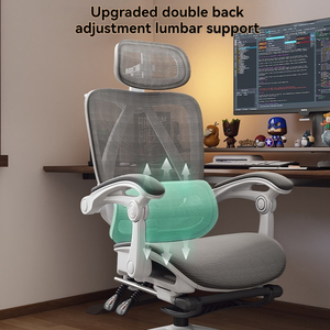 Silla giratoria de malla completa de fabricante, silla de Gerente de jefe, silla de oficina ergonómica ejecutiva reclinable para adultos - Product Image 4