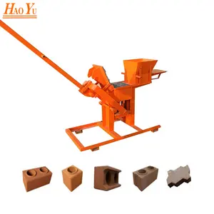 Qmr2 40 Mini Manual Clay Brick Machinery Interlocking Red Earth Boden block herstellung Maschinen preis