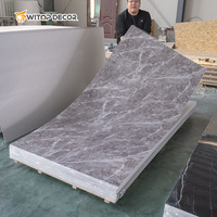 Dalle Murale PVC Haute Brillance Imite Marbre UV 2024, Panneau PVC Effet Marbre UV 1220*2440*3mm (4*8ft) pour Décoration Intérieure