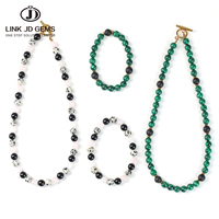 JD GEMS Vente en gros Collier de perles rondes en malachite naturelle, Bijoux de mode en pierre de guérison, Bijoux énergétiques pour l'équilibre, à porter au quotidien