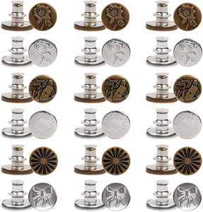 Tùy Chỉnh Brass Kim Loại Thay Thế Jean Nút Không Có May Ngay Lập Tức Nút Có Thể Tháo Rời Jean Nút Pins Cho Quần Jean - Product Image 2