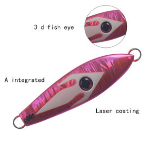 Señuelo de pesca de 100g, metálico rosa, para pesca en aguas profundas de atún, pargo y snapper rojo, pesca embarcada. - Product Image 3