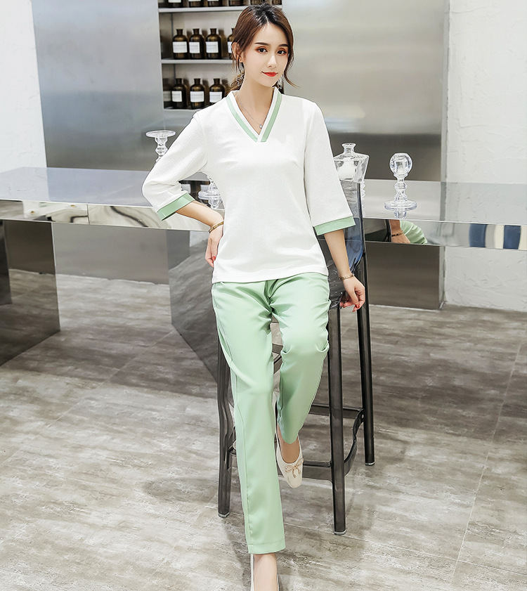 Beauty salon work clothes technician clothing loose work clothes foot bath pedicure set