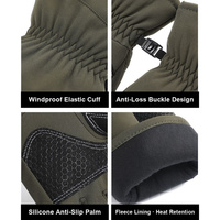 Gants chauds isolés thermiquement, coupe-vent et imperméables pour le camping hivernal et la marche nocturne sur les sentiers enneigés