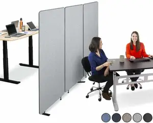 Decorative Office Divider Panel Movable Acoustic Floor Standing Cubicle Partition