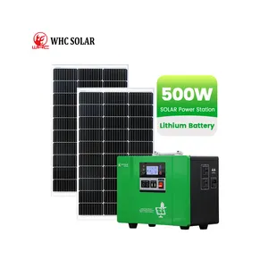 WHC ผลิตภัณฑ์ที่เกี่ยวข้องกับพลังงานแสงอาทิตย์ สถานีไฟฟ้าแบบพกพา เครื่องกําเนิดไฟฟ้าพลังงานแสงอาทิตย์ 500W ระบบไฟฟ้าโซลาร์เซลล์