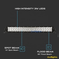 Barre LED super lumineuse 2 rangées de barres lumineuses LED combinées Double rangée 36W 60W 120W 180W 240W Barre lumineuse LED pour voiture