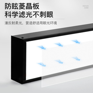 แถบไฟ LED แบบกันน้ำ กันฝุ่น กันกระแทก รุ่น Super Bright IP20 โครงเหล็ก สำหรับใช้งานเชิงพาณิชย์ในสำนักงาน ห้างสรรพสินค้า ห้องประชุม-HangKangCM โคมไฟทรงสี่เหลี่ยม - Product Image 3