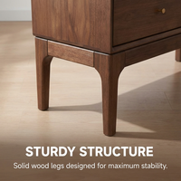 Buffet contemporain en bois massif à 4 tiroirs, écologique, grande capacité de rangement pour salon, chambre et appartement