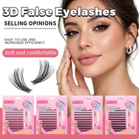 Kit de faux cils DIY segmentés 3040D, best-seller Europe et Amérique, effet 3D naturel, volume intense, cils style manga transfrontalier