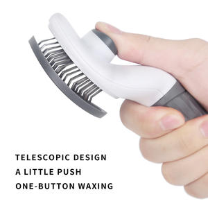 Commercio all'ingrosso semplice eco-friendly Pet strumento di massaggio cane e gatto pettine capelli <span class=keywords><strong>Deshedding</strong></span> toelettatura spazzola - Product Image 3
