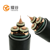 Cable de Alimentación de Alta Tensión ZR-YJV32 26/35kV 3*300 con Cubierta de PVC y Armadura de Alambre de Acero, Clasificación IP68, para Subestaciones y Granjas Solares