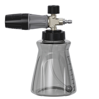 Nouvel Arrivage Kit Lance à Mousse Haute Pression en Laiton EPI pour Nettoyage Automobile, Canon à Mousse Transparent Réglable, Connecteur Rapide 1/4