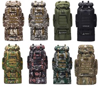 Sac à dos camouflage BPL44, nouveau, grande capacité 100L, en tissu Oxford imperméable, fermeture éclair, ceinture à coussin d'air, pour homme/femme, randonnée, escalade