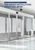 Capteur de porte coulissante automatique intelligent Turtech MS-AZ avec surveillance vidéo IA et contrôle pour projets d'ingénierie