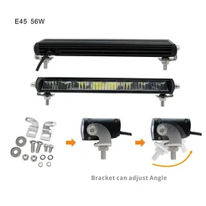 TUFF PLUS 24v IP67 offroad light bar única fileira ponto de inundação alta baixa 14 polegada fora da estrada levou luz bar para o caminhão do carro