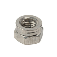 Écrou de blocage hexagonal auto-serrant en acier inoxydable 304 A2-70 à double fente, haute sécurité, NF E 25-411, entièrement métallique