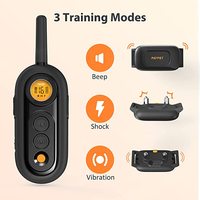 Patpet Bestes Hundetrainingshalsband Elektrisches Wiederaufladbares Hundehalsband mit Sicherer Fernbedienung Pieper Vibration Trainingsmodi Schockstufen