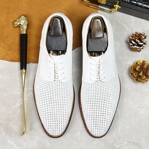 Men's Business Casual Leather Shoes - Genuine Leather, Comfortable <b>Open</b>-Cell Soft Leather Ankle Bootsformal Shoes Men - Product Image 4