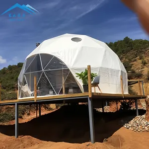 Hot Sale 2024 Outdoor 5m 6m 7m 8m Glamping Geodesic Dome Tent Waterproof Garden Igloo Camping Dome Tent
