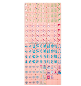 Jeu de Mahjong pliable et écologique en acrylique rose - Oh My Mahjong - Pour 4 joueurs - Divertissement de jeu de casino - Product Image 2