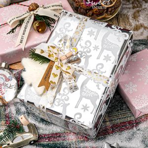 MAYPLUSS Christmas Wrapping Paper Roll 17in X 33ft Anti Curl Gift Craft Packaging Paper for Christmas Hanukkah New Year - Product Image 2