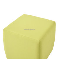 Pouf d'extérieur lavable multifonctionnel en tissu, repose-pieds carré, petit ottoman cube