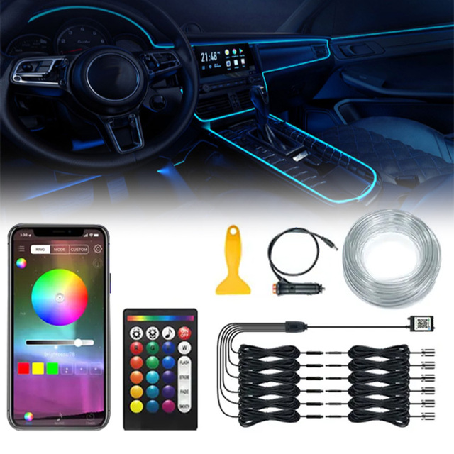 High Power Optical Fiber 12V Car Ambient Light Ambient Light Car Interior Led Light Strip for Car Interior