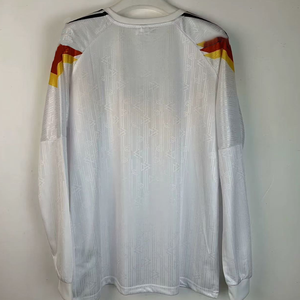 Maillot de football rétro Allemagne 1990 version fans, haute qualité, respirant, coupe automatisée, logo 100% été, vente en gros - Product Image 2