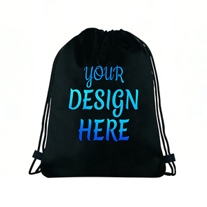 Low MOQ Hot Sale Promotional Draw String Bag Polyester Fabric Sport Backpack Drawstring Gym Bag for School Travel