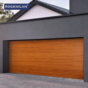 Porte <span class=keywords><strong>de</strong></span> <span class=keywords><strong>garage</strong></span> automatique Rogenilan moderne 16x7 en aluminium et acier pour extérieur, volets roulants - Product Image 1