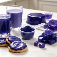 Carmine d'indigo E132, Indigotine, Pigment Alimentaire Hydrosoluble pour Boissons et Pâtisseries, Vente en Gros, Direct Usine