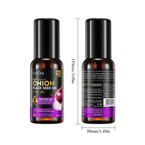 SADOER Haute Qualité Hydratant et Nourrissant <span class=keywords><strong>Cheveux</strong></span> Moelleux Oignon Huile De Graine Noire Lisse Soins Des <span class=keywords><strong>Cheveux</strong></span> Sérum Huile - Product Image 5