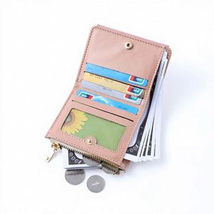 YY Summer Color PU Bifold Credit <b>Card</b> <b>Holder</b> Minimalist Zipper Coin Pocket Slim Minimalist <b>Card</b> <b>Holder</b> <b>Wallet</b> <b>for</b> Gifts - Product Image 4