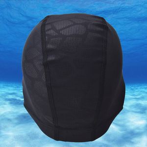 Bonnet de bain sportif en Spandex et Polyester pour hommes, femmes et enfants, couleur unie, protège les oreilles, pour cheveux longs, accessoires de natation en Nylon - Product Image 3