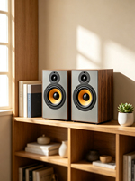 Enceinte d'étagère active Hi-Fi Stéréo Bluetooth 5.3 avec entrée optique RCA, Système audio de bureau à domicile, OEM ODM, Logo personnalisé