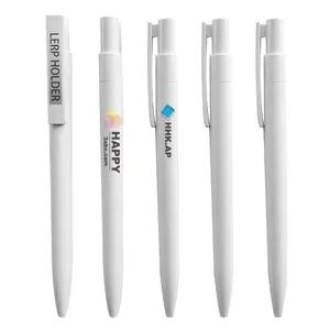 广告礼品促销定制公司标志圆珠笔多色流行推动塑料圆珠笔