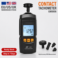 Tachometer Digital Tipe Kontak GM8906 2.5-99999 RPM Alat Pengukur Kecepatan Motor Otomotif & Industri Cina