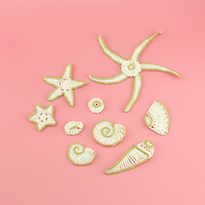 <span class=keywords><strong>Crochet</strong></span> fait à la main Animal de mer <span class=keywords><strong>ancre</strong></span> <span class=keywords><strong>marine</strong></span> Fishstar bateau vêtements sac et accessoires de vêtement - Product Image 1