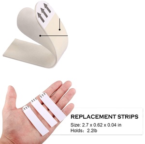 Tiras colgantes de imagen grande de fábrica, cinta de gancho y bucle de alta resistencia, tiras adhesivas de doble cara para colgar marcos - Product Image 5