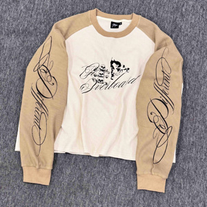 Camiseta de Manga Larga de Algodón Estilo Urbano 2026, Camiseta Extra Grande con Estampado Gráfico Personalizado - Product Image 4